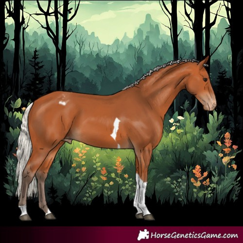 Horse Color:Silver Bay Tobiano Varnish
