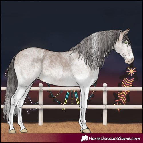 Horse Color:White Spotted Sable Champagne