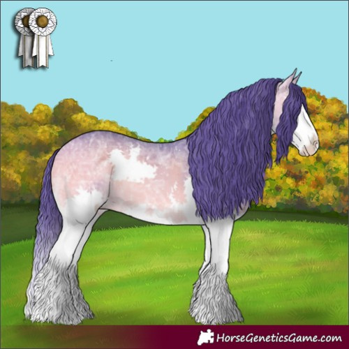 Horse Color:Watercolor White Spotted Blue Onyx Ice Splash 