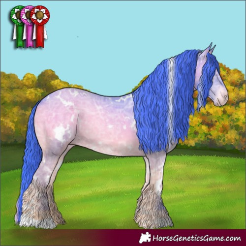 Horse Color:Watercolor White Spotted Blue Onyx Ice 