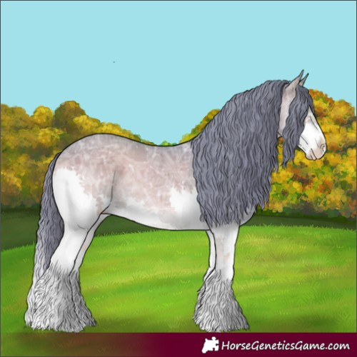 Horse Color:Watercolor White Spotted Blue Onyx Ice Splash 
