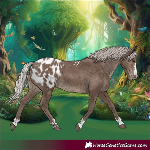 Horse Color:Silver Black Blanket