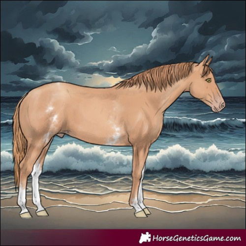 Horse Color:White Spotted Gold Champagne 