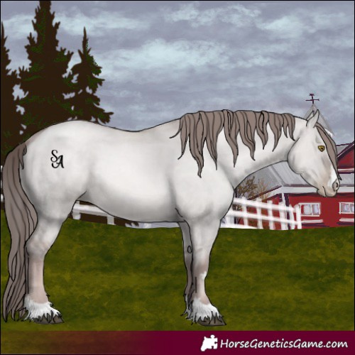 Horse Color:Platinum Liver Red Dun Pearl