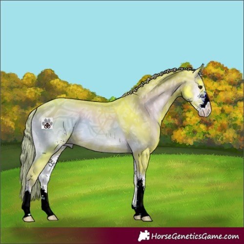 Horse Color:Watercolor Liver Red Onyx Ice Sabino 