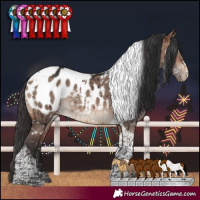 Horse Color:Brown Dun Mushroom Tobiano Blanket Rabicano Brindle