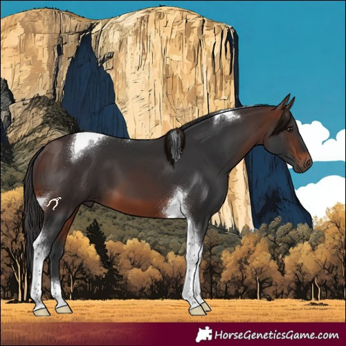 Horse Color:Brown Tobiano 