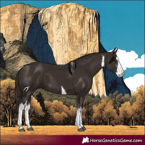 Horse Color:White Spotted Liver Chestnut 