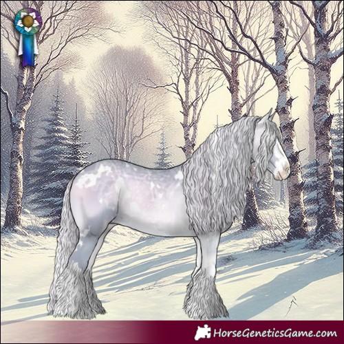 Horse Color:Watercolor White Spotted Silver Brown Chinchilla Ice Onyx Splash