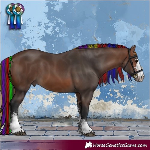 Horse Color:Painted Brown Sabino 