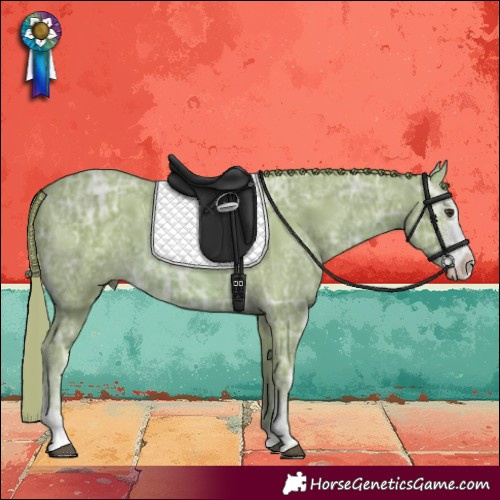 Horse Color:Watercolor Chestnut Ice Sabino 