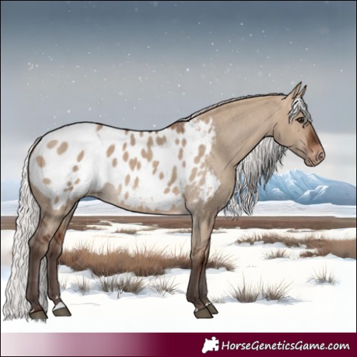 Horse Color:Silver Brown Dun Appaloosa 