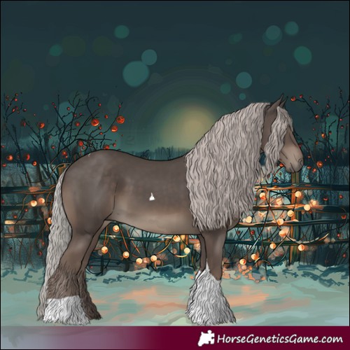 Horse Color:Silver Black Tobiano 