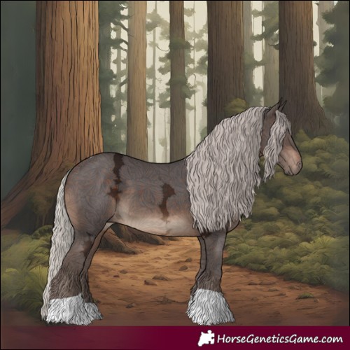 Horse Color:Silver Brown Ice Tobiano 