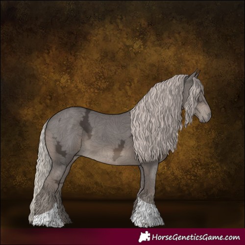 Horse Color:Silver Black Ice Tobiano