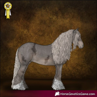 Horse Color:Silver Black Ice Tobiano 