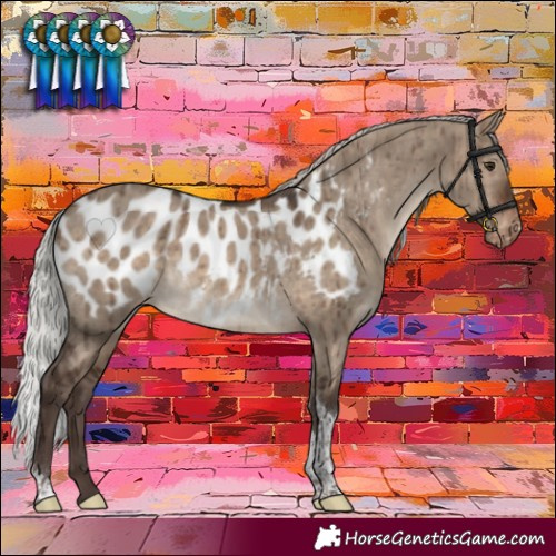 Horse Color:Silver Brown Dun Tobiano Blanket Rabicano Brindle 