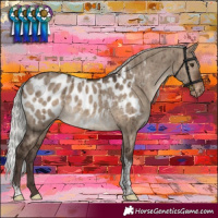 Horse Color:Silver Brown Dun Tobiano Blanket Rabicano Brindle 