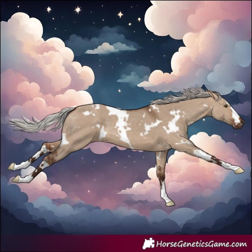 Horse Color:White Spotted Silver Brown Dun