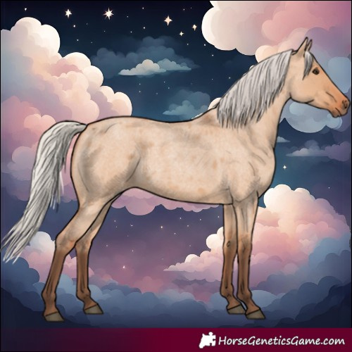 Horse Color:Silver Bay Roan Dun 