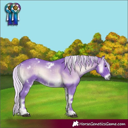 Horse Color:Watercolor White Spotted Chocolate Silver Blue Onyx Chinchilla
