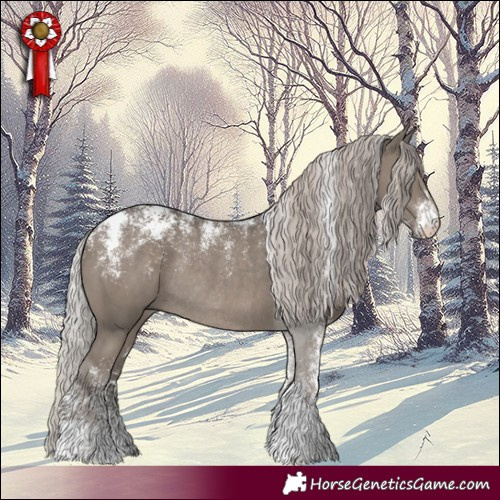 Horse Color:Powder White Silver Grullo Rabicano
