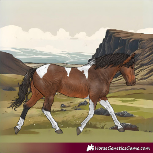 Horse Color:Bay Tobiano 