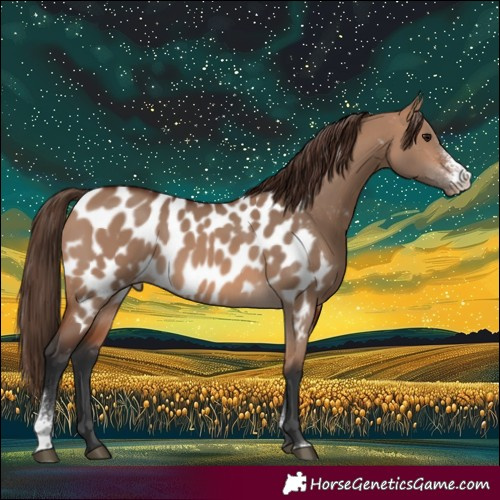 Horse Color:Bay Dun Sabino Appaloosa 