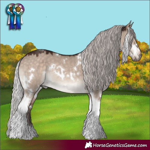Horse Color:White Spotted Silver Brown Dun Mushroom Tobiano
