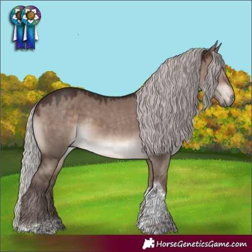 Horse Color:Silver Brown Dun Mushroom Tobiano 