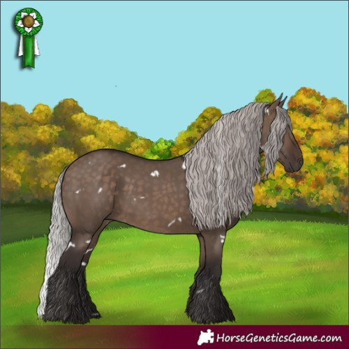 Horse Color:White Spotted Silver Brown Dun 