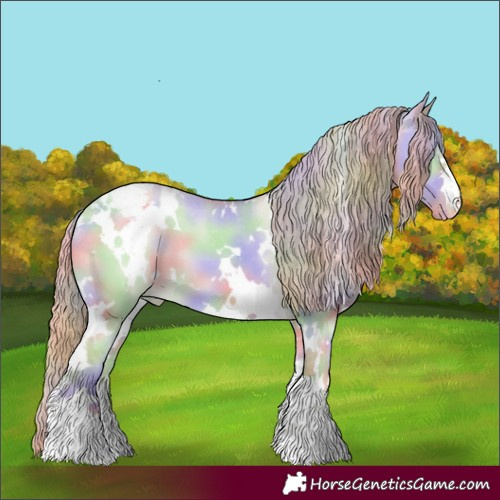 Horse Color:Nacre White Spotted Smoky Creme Dun Appaloosa
