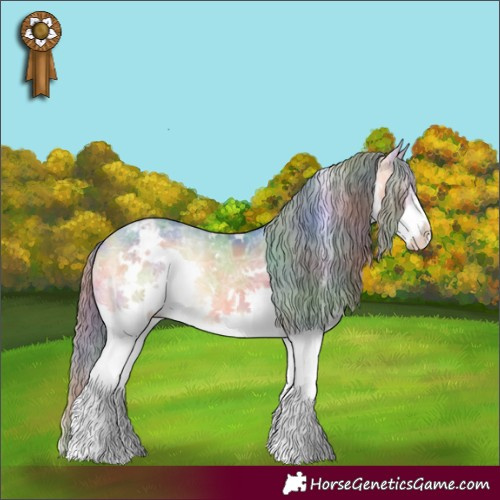 Horse Color:Nacre Watercolor White Spotted Buckskin Ice Onyx Splash Appaloosa