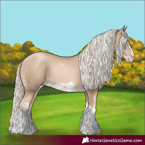 Horse Color:Chocolate Palomino Pearl Tobiano Frame and Chocolate Palomino Pearl Tobiano Frame