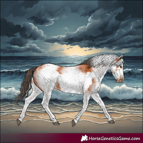 Horse Color:White Spotted Bay Frame