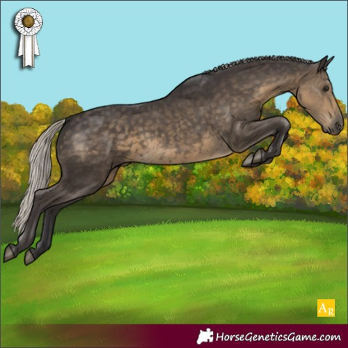 Horse Color:Silver Smoky Black Mushroom 