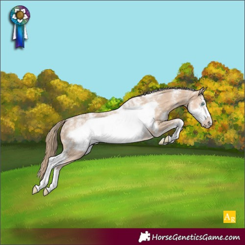 Horse Color:Powder White Perlino Sabino Frame 