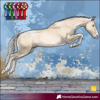 Horse Color:White Spotted Silver Buckskin Pearl Dun Tobiano 