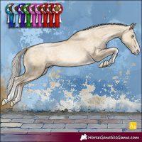 Horse Color:White Spotted Silver Buckskin Pearl Dun Tobiano 