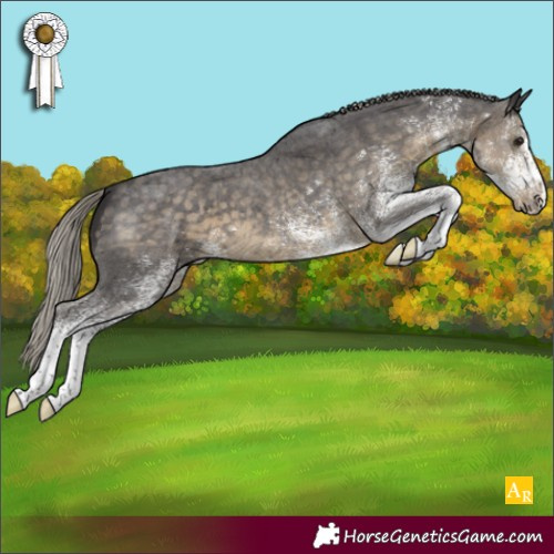 Horse Color:White Spotted Silver Smoky Black