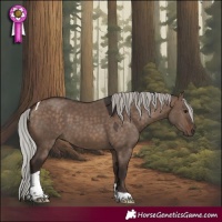 Horse Color:Silver Brown Dun Tobiano