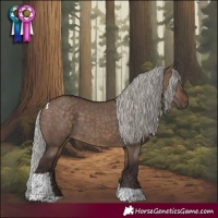 Horse Color:Silver Brown Dun Tobiano