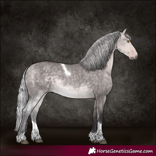 Horse Color:Platinum Silver Buckskin Dun Tobiano 