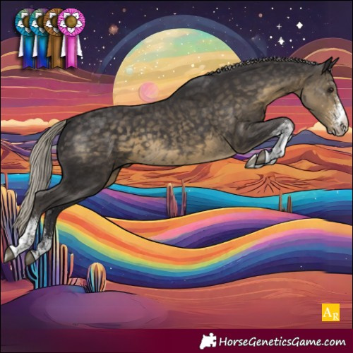 Horse Color:White Spotted Silver Smoky Black Mushroom 
