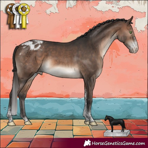 Horse Color:Brown Mushroom Sabino Tobiano Varnish 