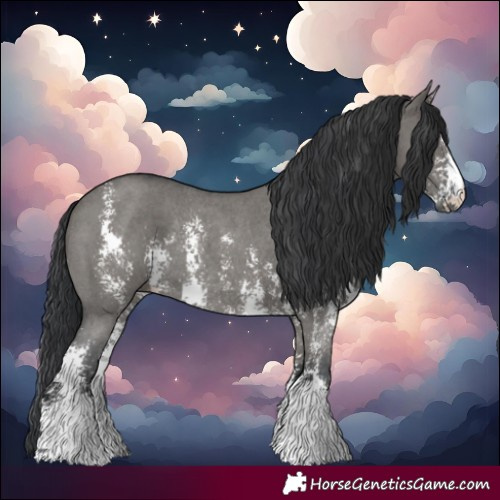 Horse Color:Grullo Sabino Rabicano 