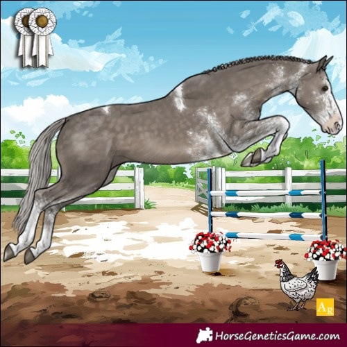 Horse Color:White Spotted Silver Black Mushroom Tobiano