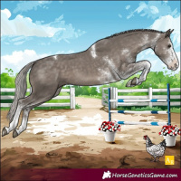 Horse Color:White Spotted Silver Black Mushroom Tobiano 