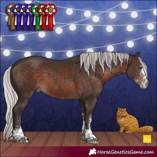 Horse Color:White Spotted Silver Brown Mushroom