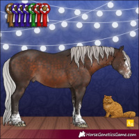 Horse Color:White Spotted Silver Brown Mushroom